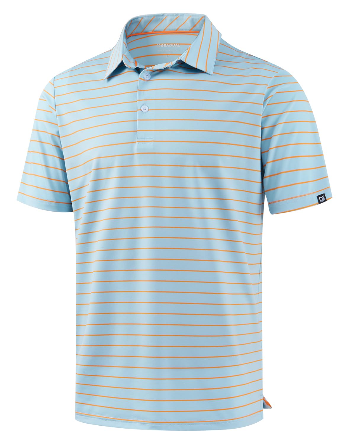G Gradual Mens Golf Shirt Dry Fit Moisture Wicking Performance Short Sleeve Striped Polo Shirts for Men Dressy Casual — view 18