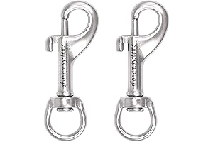 SHONAN 2.75 Inch Swivel-Eye Snap Hook, the Stainless Steel Clasp Ideal for Diving and Beyond