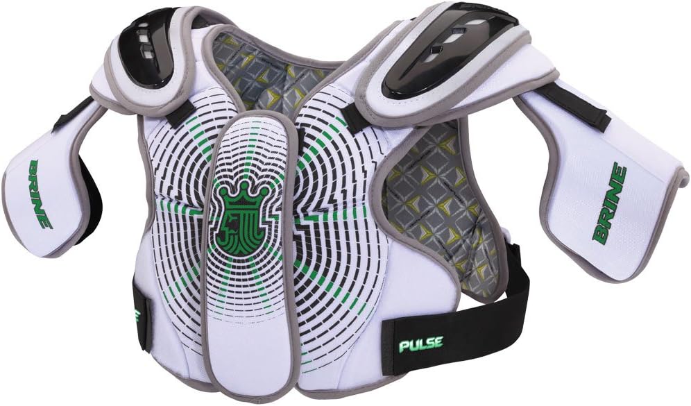 Brine Pulse Lacrosse Shoulder Pad (Medium, White) Hockey