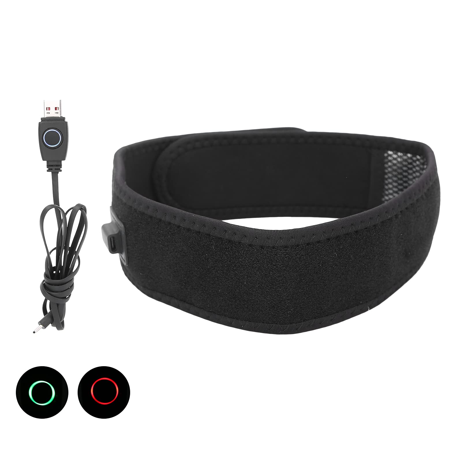 Fascia per la Testa Riscaldata, Pad Riscaldante USB Elettrico 5 V per Collo e Testa, Fascia Riscaldata con Regolazione della Temperatura a 3 Marce per Alleviare L'emicrania, Mal di Testa Tension