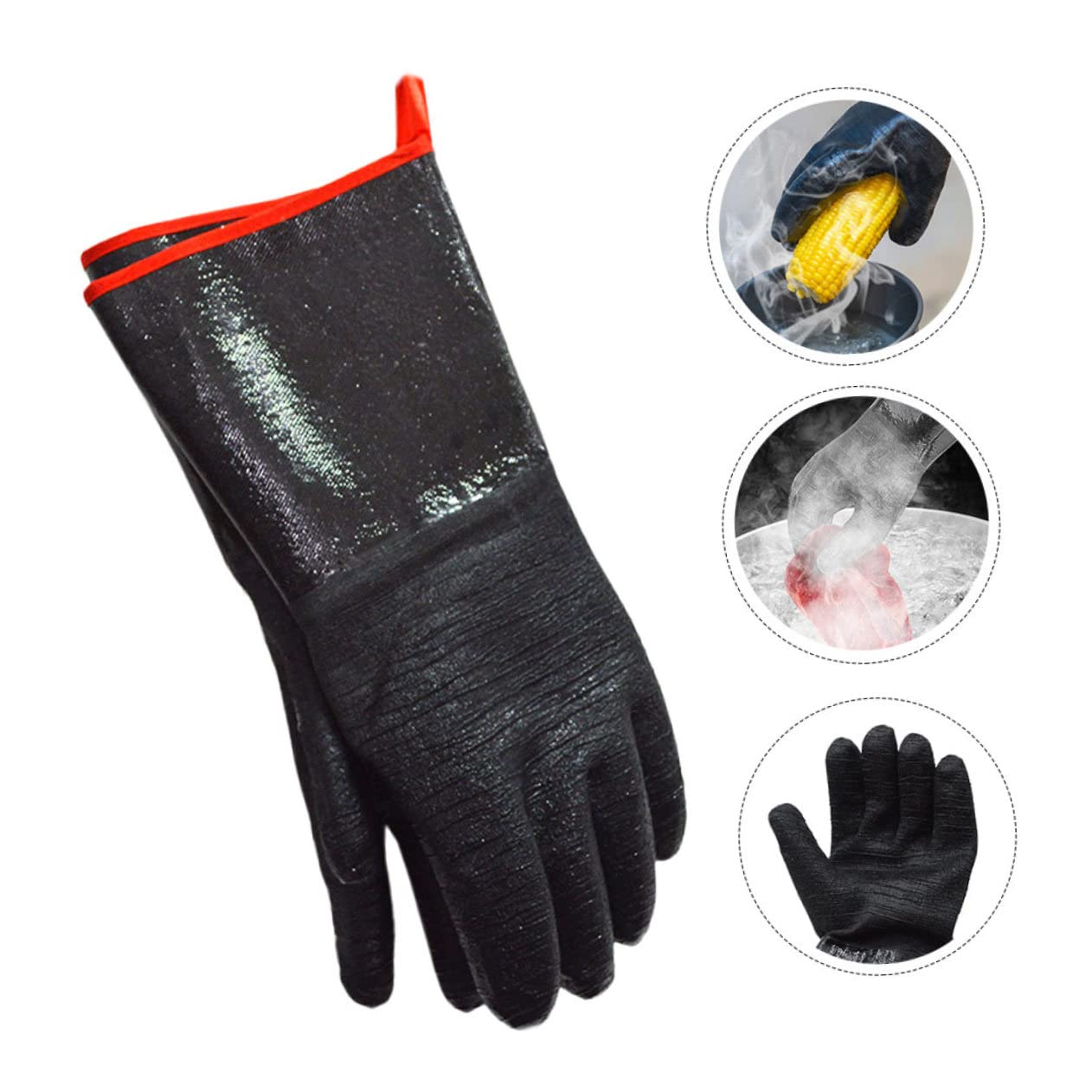 SUPVOX Guanti e Resistenza al Taglio Resistenti al Calore in Neoprene Protezione Alta Temperatura Impermeabili e Antimaccia per Barbecue e Cucina
