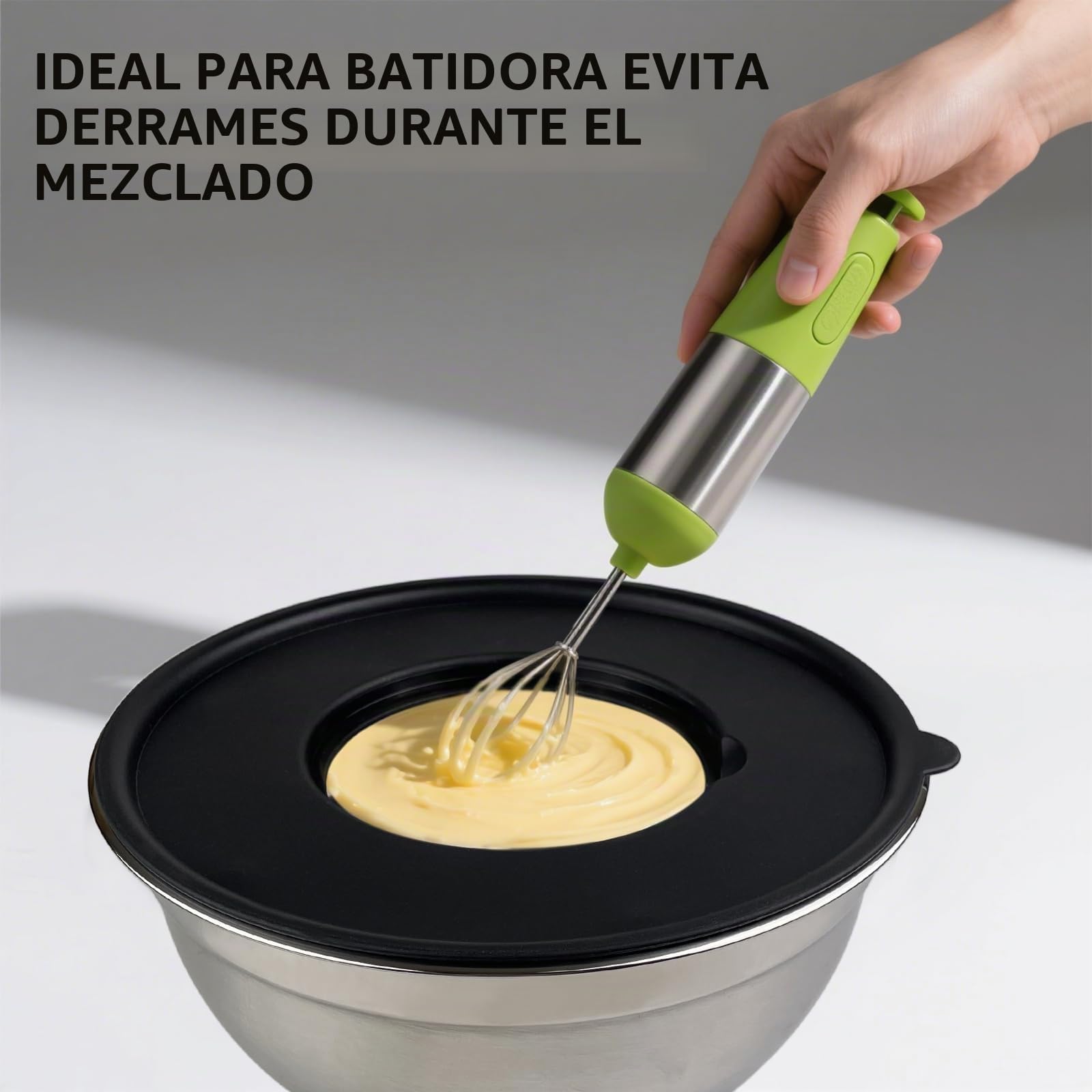 Juego de 5 Cuencos para Mezclar de Acero Inoxidable con Base Antideslizante, Ensaladera, 1L, 1.5L, 2L, 3L, 4.5L, 5 Tapas y 3 Ralladores, Aptos para Lavavajillas para Hornear, Servir