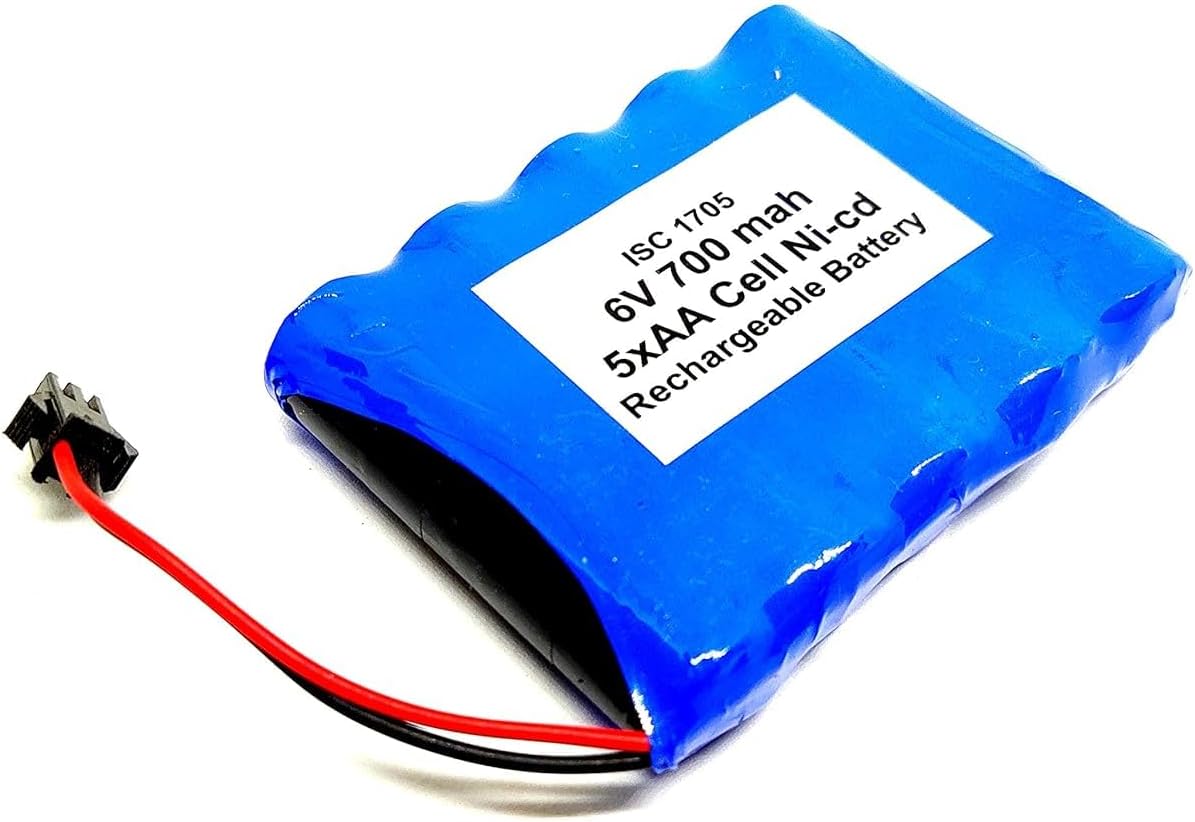 HAKUHO 6V 700 mAh Polymer Ni-Cd Rechargeable 5 AA Cell Battery Pack for Cordless Phone Toy Car DIY Project