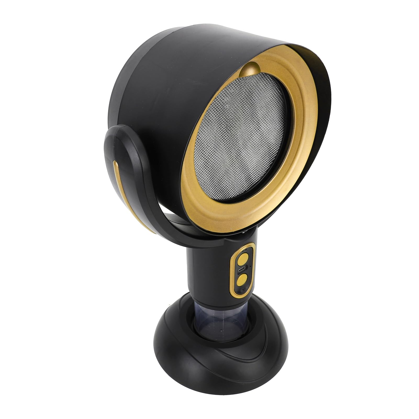 Hotte de Bureau Portable avec Filtre Amovible, 2 Vitesses, Alimentation USB, Compacte et Portable, Large Application (Noir et or)