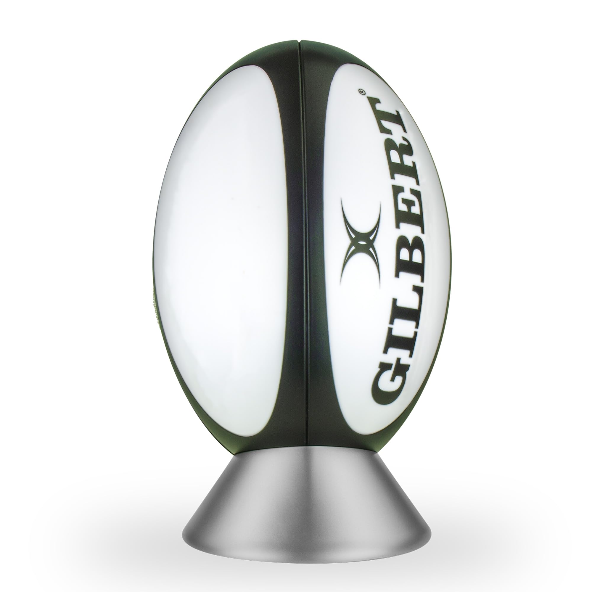 Rugby Ball Bedside Lamp | Globall Table Lamp & Night Light for Adults & Kids | Rugby Gifts for Boys & Men | Official RFU & Gilbert Licensed