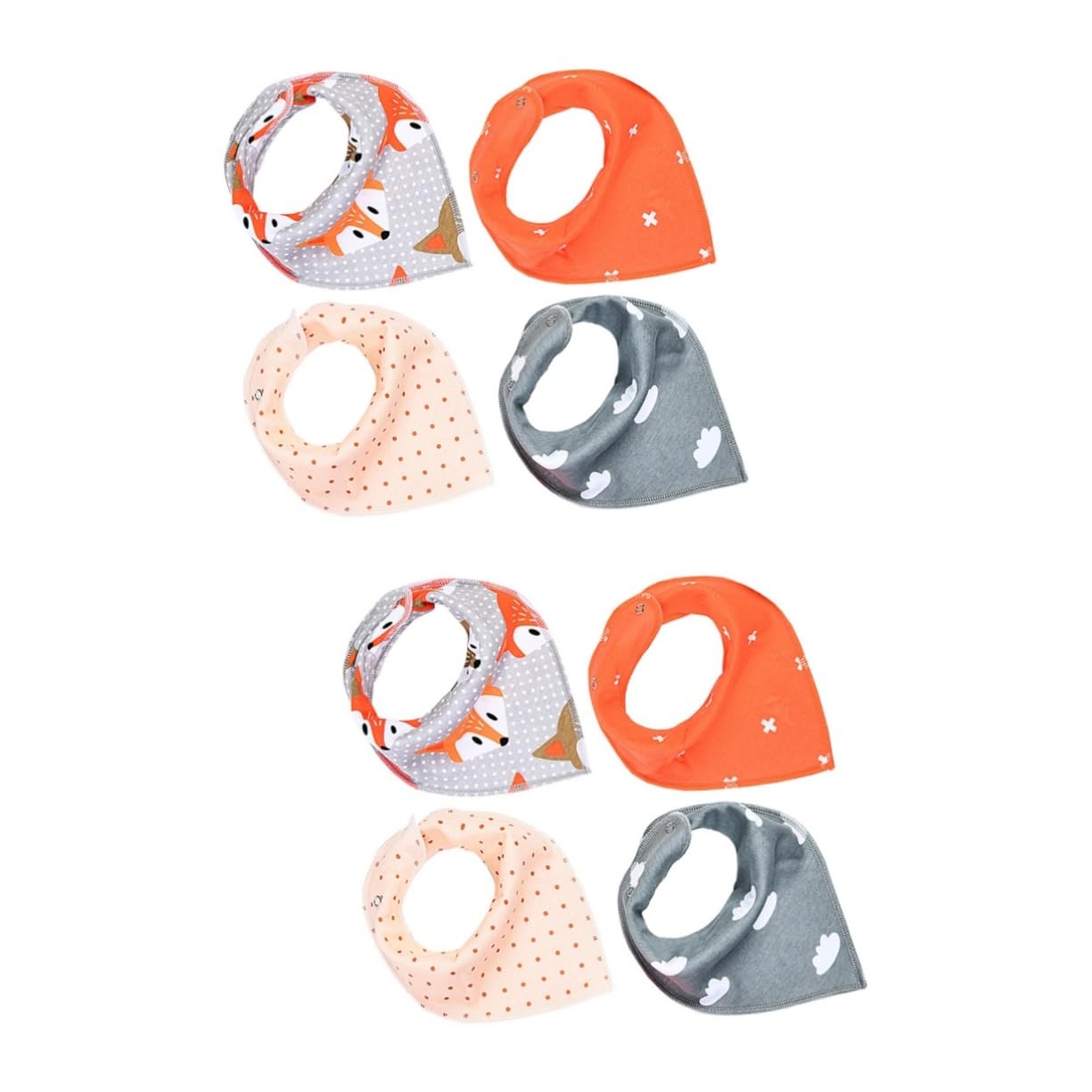 VICASKY 2 Set Di Asciugamani Per Neonati in Cotone Bavaglini in Mussola Asciugamani Per Saliva Bavaglini Per Bambini E Bambine 4 Pezzi * 2