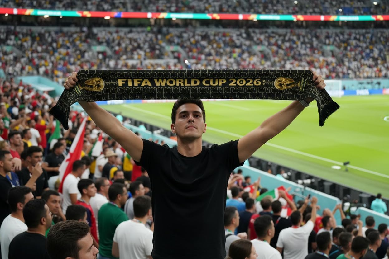 Official FIFA World Cup 2026 Edition - High Definition Universal Polyester Trophy Scarf – Gameday Fan Wear for all Matches from New York to Miami, Dallas to Los Angeles - Image 3