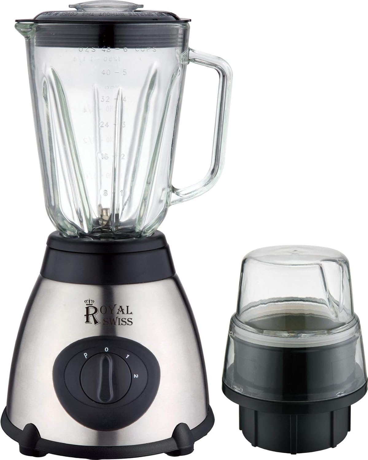Royal Swiss® Blender 1030W – Mixeur Smoothie, Shake et Glace Pilée – Inox Durable – Bol 1,5 L – Mixeur Familial Haute Puissance pour Cuisine Maison