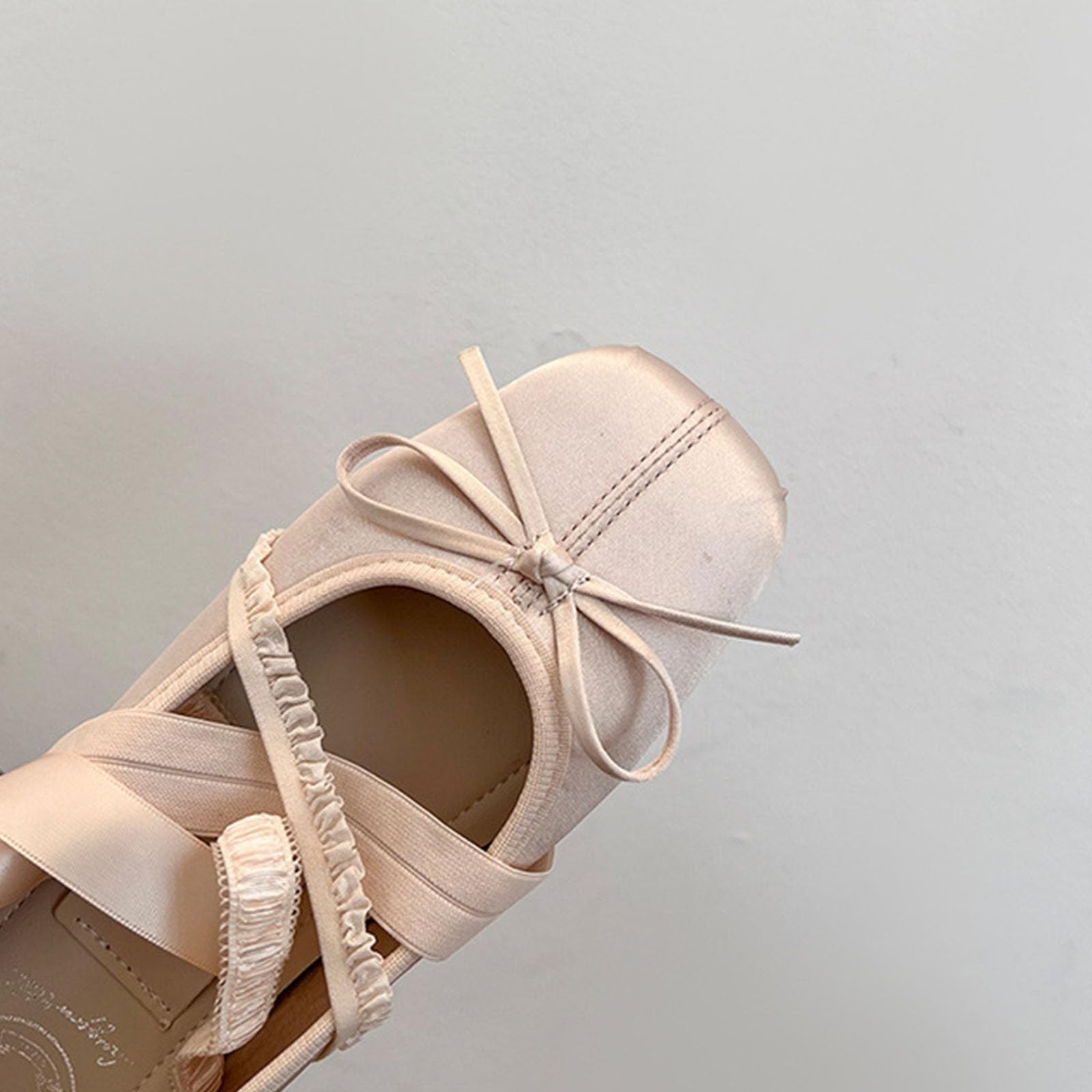 Scarpe Mary Jane da Donna Graziosi Allacciate Fiocco Ballerine Punta