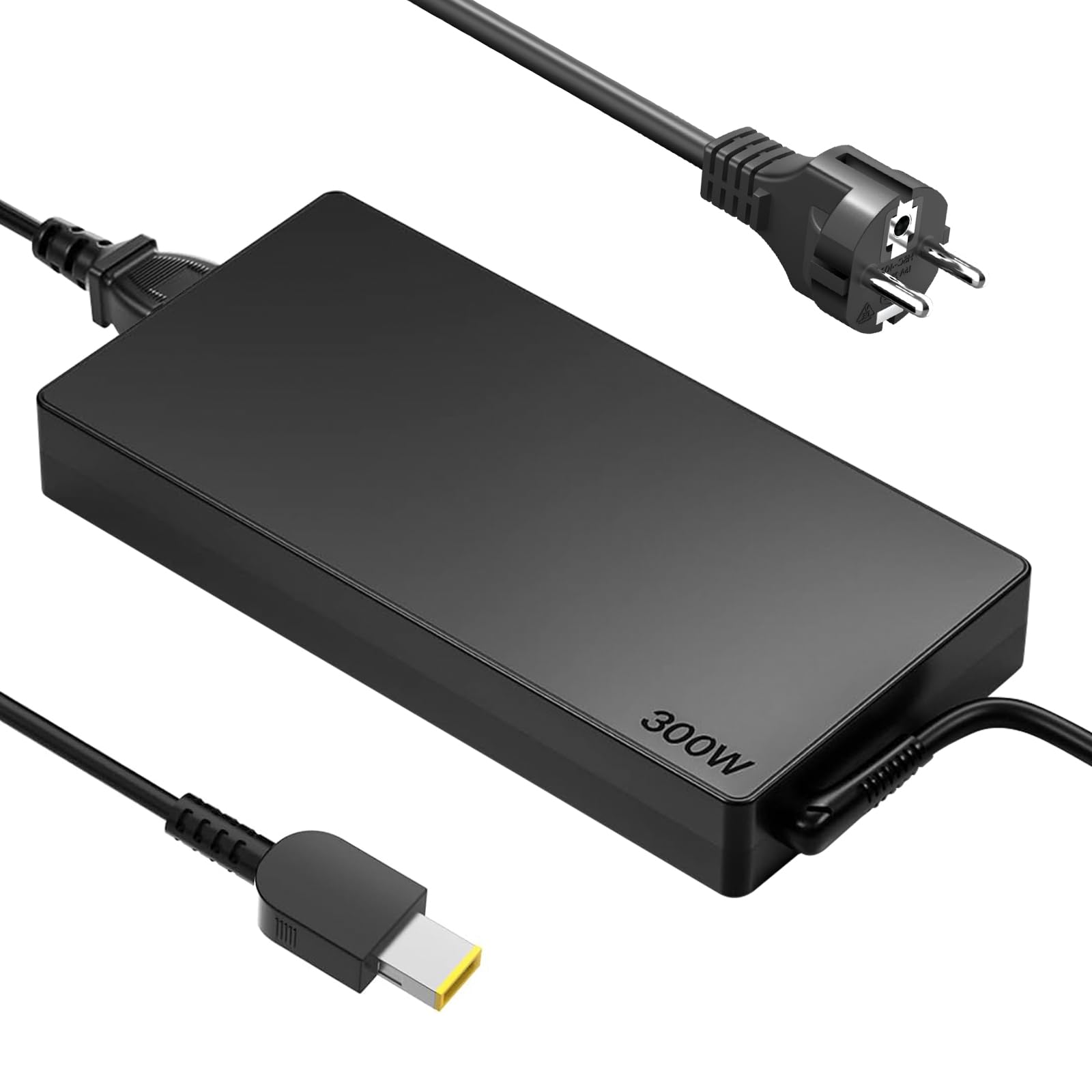 300W Caricatore Alimentatore per Lenov ThinkPad P17 Gen3/Gen4 P16 Gen2 Workstation mobile e Legion 9 16IRX9 17IRX9 Gaming Laptop - Adattatore di Ricarica con Connettore Quadrato Giallo (20V/15A)