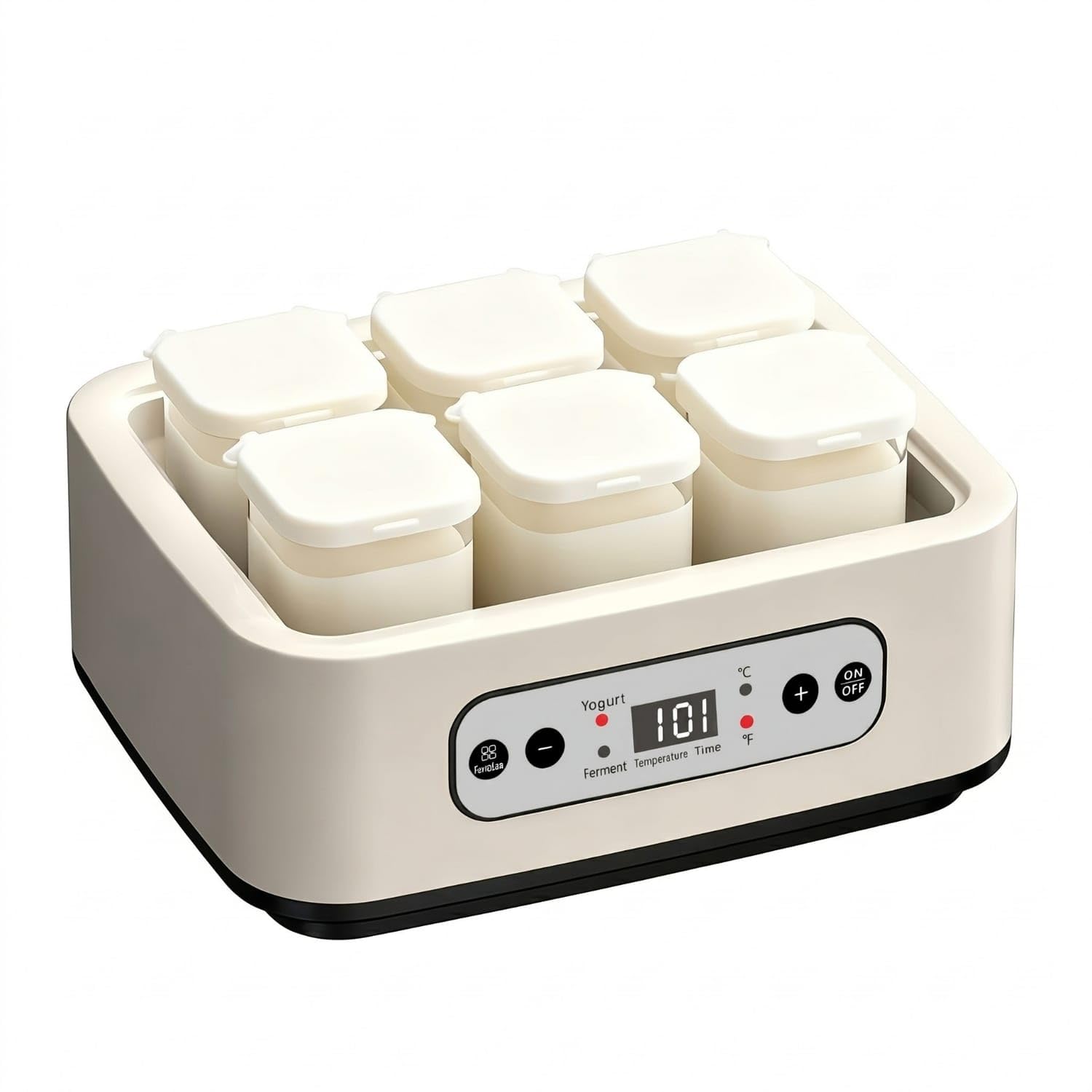 Digital Display Electric Yogurt Maker Touch Controls Yogurt Incubator Borosilicate Glass Fermentation Machine Clear Lid, Aus-image-25