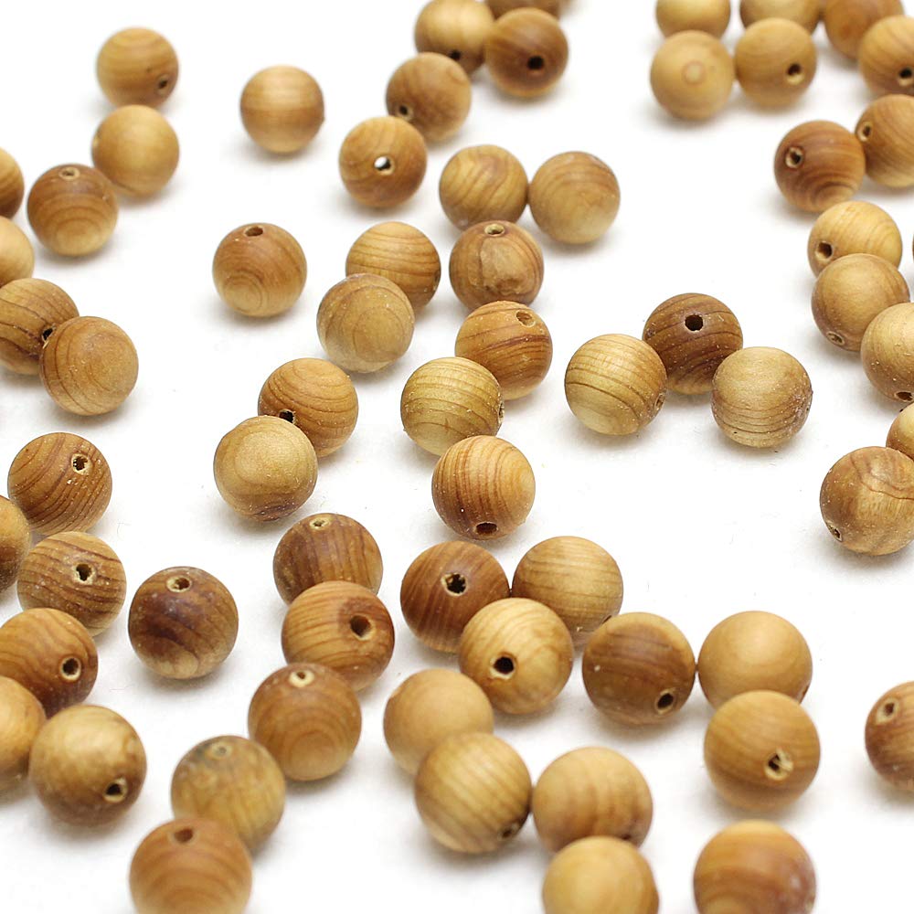 30 cuentas de madera de 18 mm, cuentas de madera naturales redondas sueltas para hacer joyas, manualidades, pulseras, collares