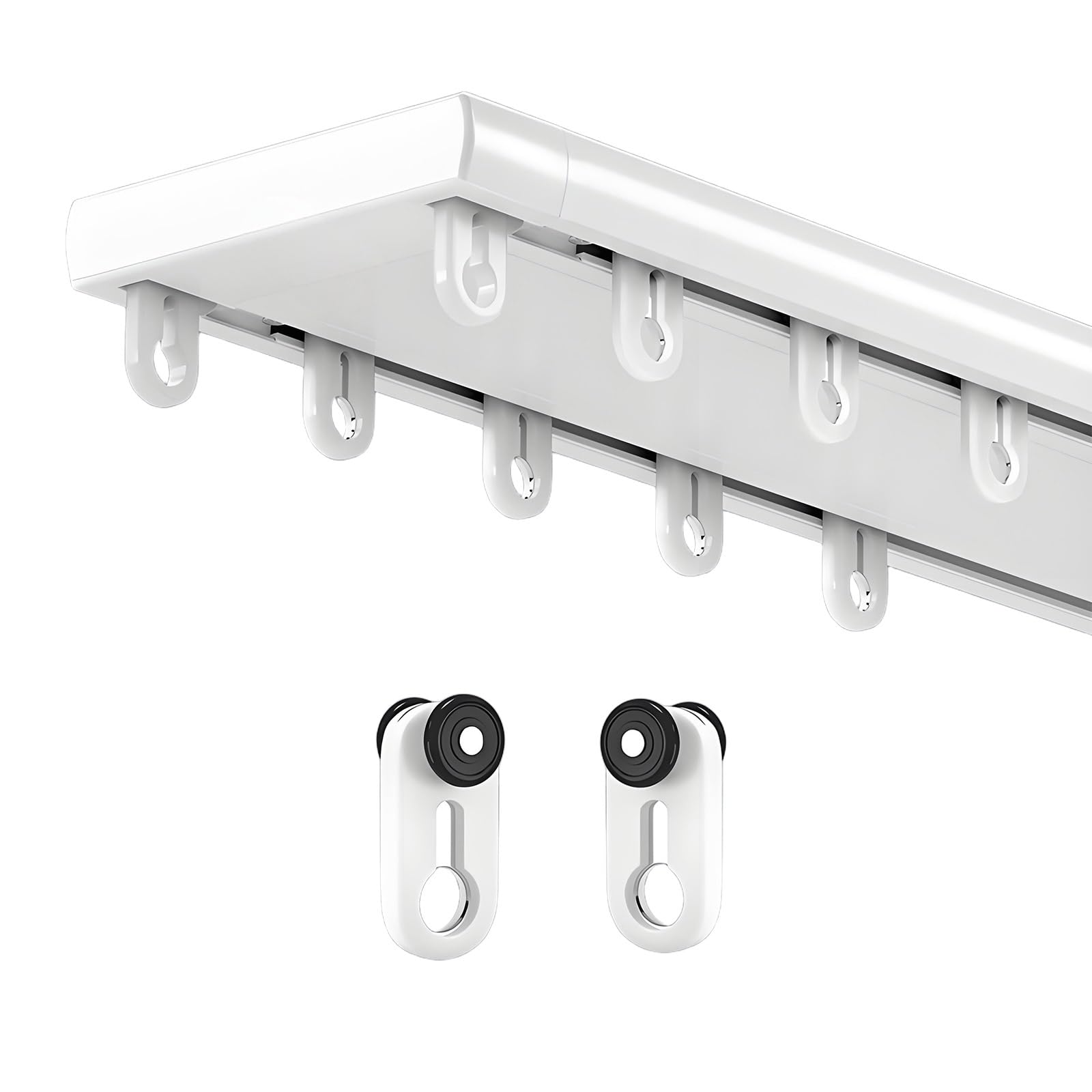 Tringle à rideaux télescopique aluminium blanc 5m K System cloison pièce