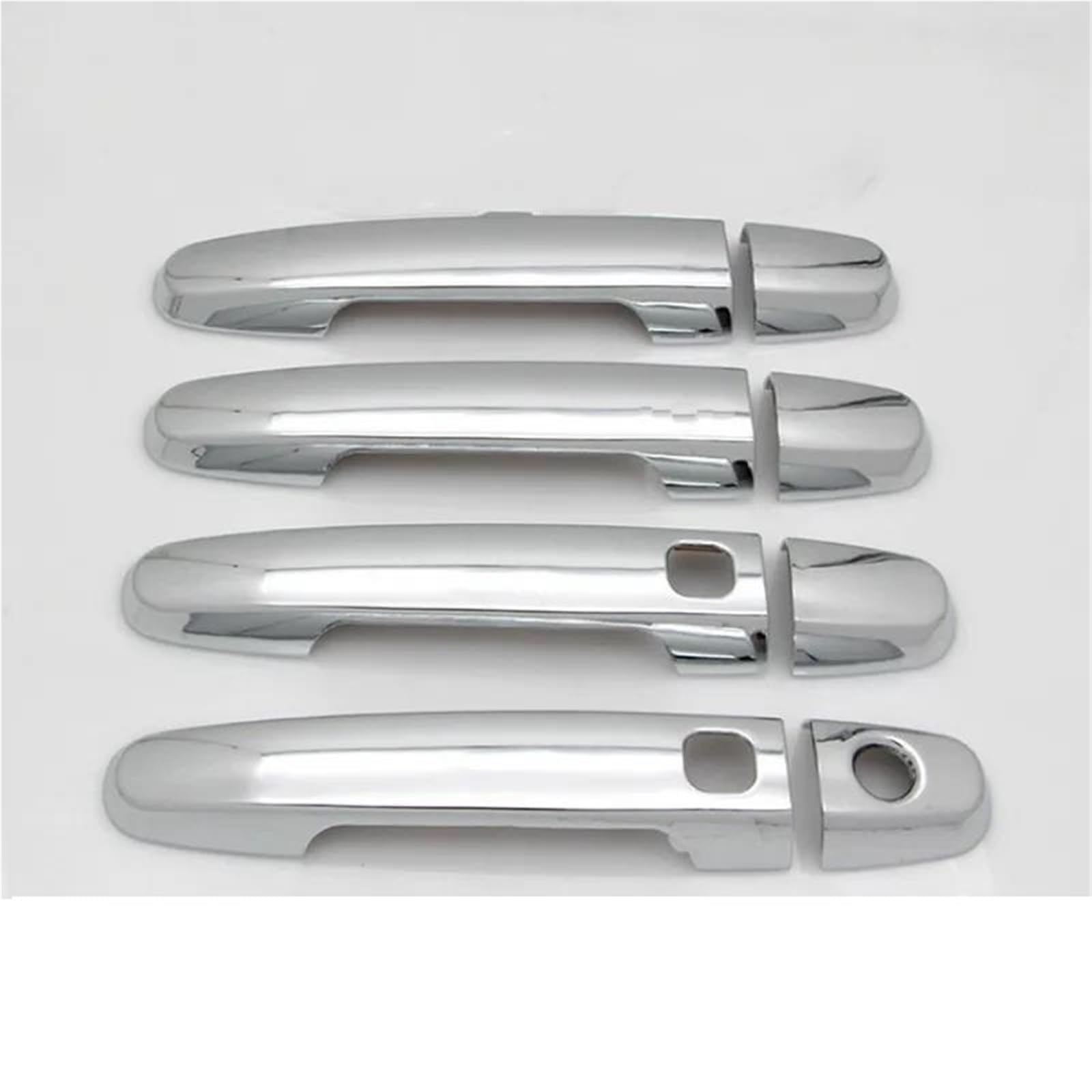 SLIMES Carbon Fiber Chrome Car Door Handle Cover Trim Styling Accessories for Prius 20 2004-2009 Xw20 Cover Stickers(Siver 2 Buttons)