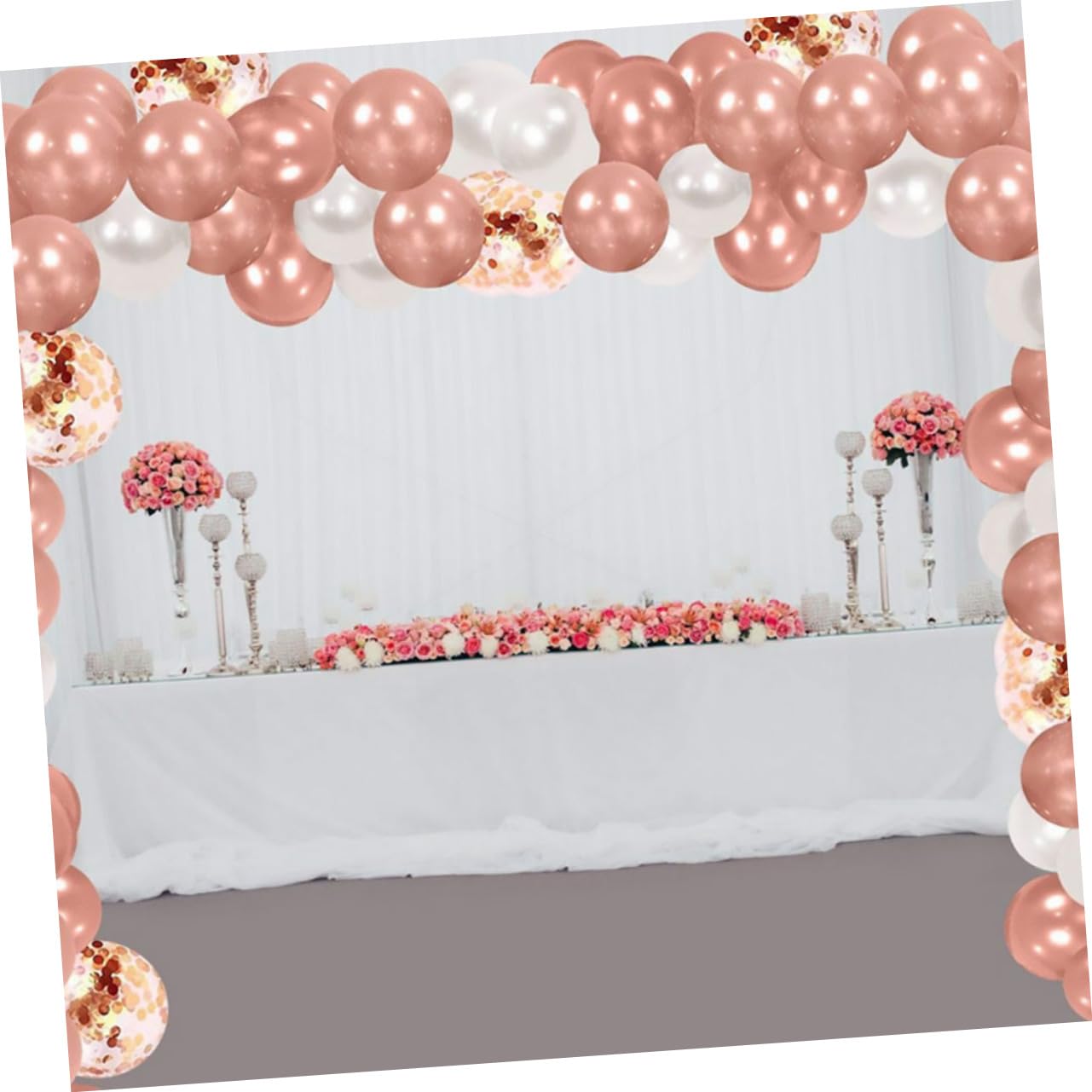 Globos de Confeti Rosa 1 Juego de Látex 12 Pulgadas para Boda