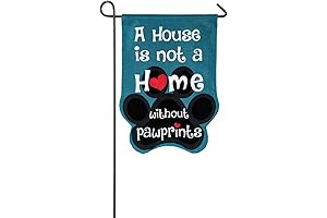 Evergreen Flag House - Not a Home without Pawprints Dog Lovers Garden Flag