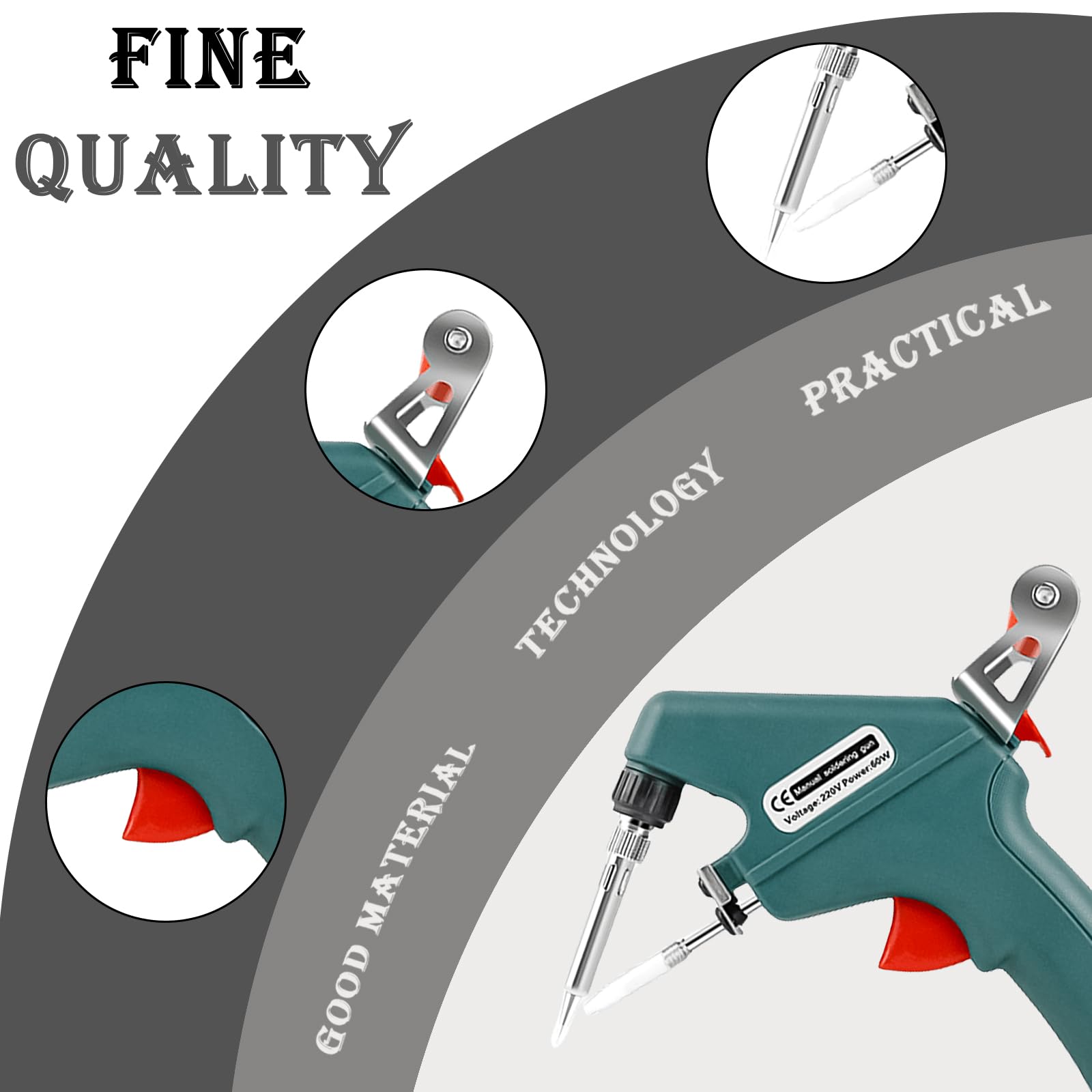 Saldatore Temperatura Regolabile Multimetro Temperatura Regolabile - Completo Di Multimetro E Accessori Kit Saldatore 60w - Foto 2