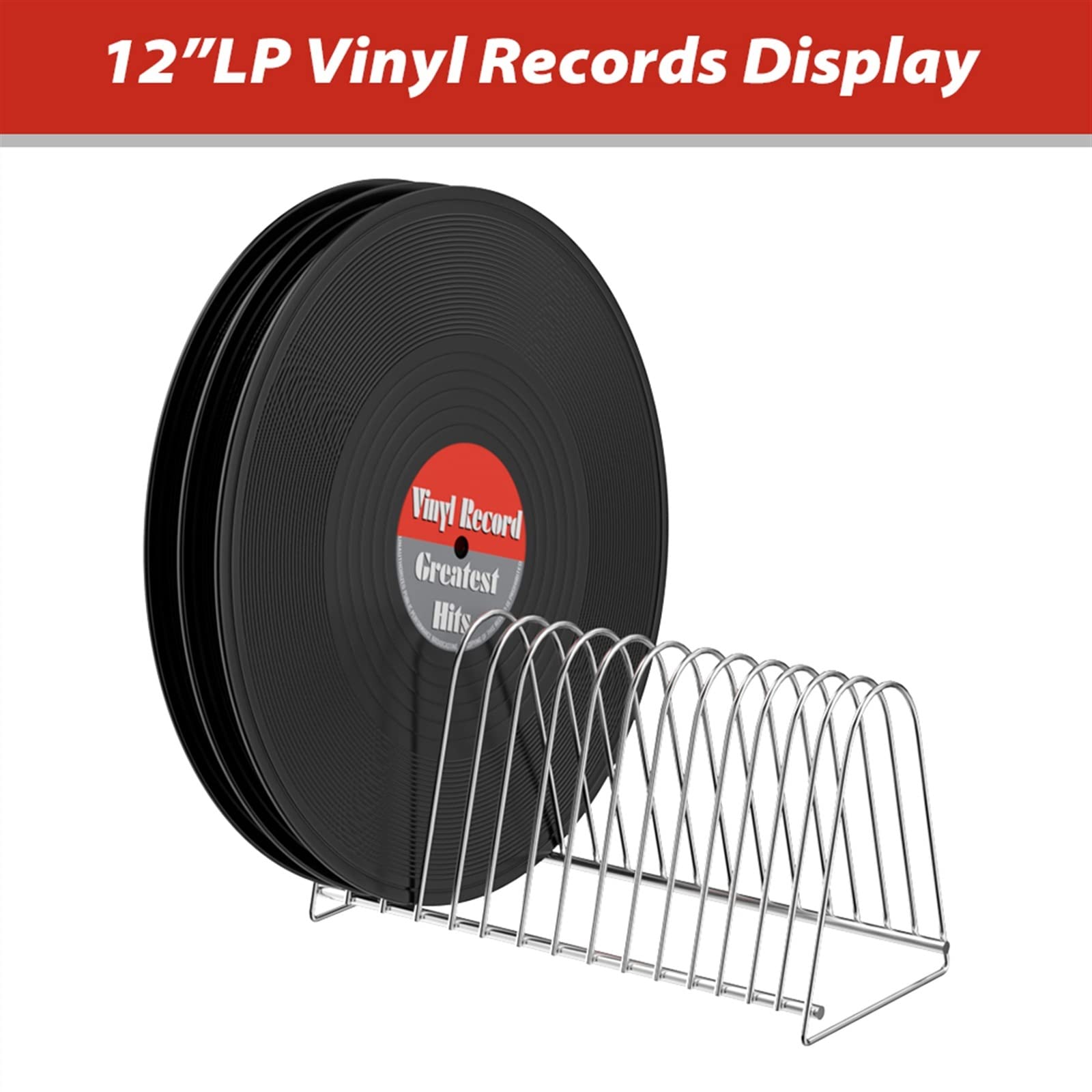Porta CD da scrivania, organizer triangolare per dischi in vinile, espositore per dischi in acciaio inossidabile, supporto per scrivania in vinile multifunzione, organizer triangolare per documenti
