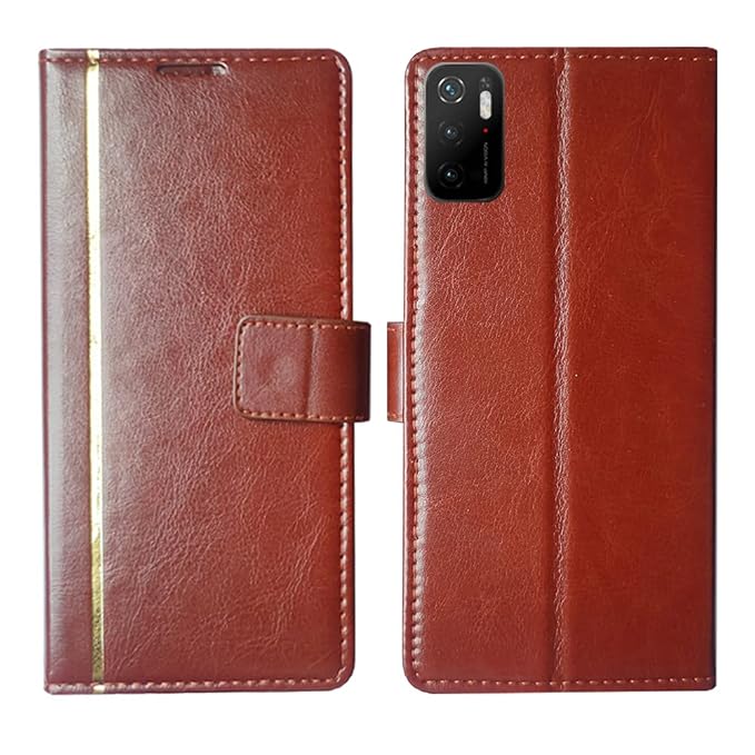 AD Enterprises Brown GP Flip Cover for Poco M3 Pro Amazon.in Electronics