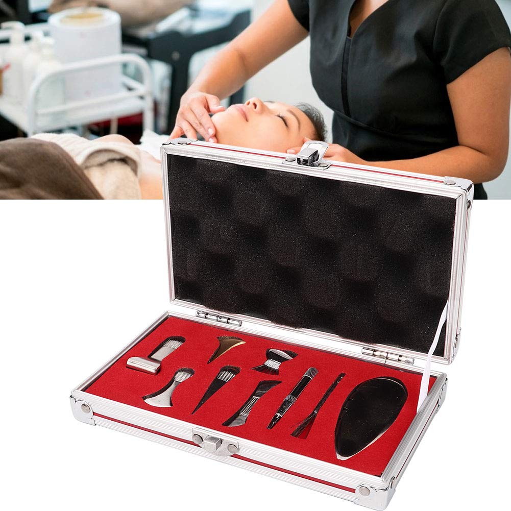 HURRISE Stainless Steel Gua Sha Scraping Massage Tool Set, Scraping Tool for Soft Tissue Mobilization for Back Massagers Manual-Back-Massagers for Back, Legs, Arms