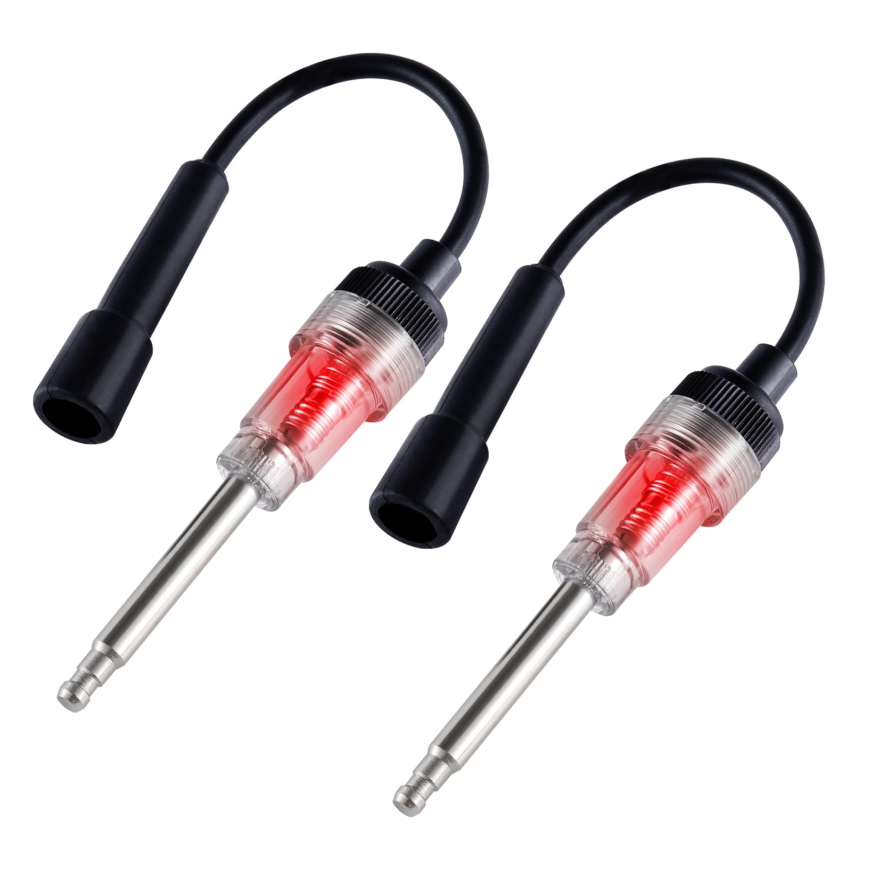 SINGARO 2PCS Inline Spark Plug Tester, Plug-in Engine Ignition Tester, Car Exterior Accessories, Automobile, Lawn Mower,Engine Verification-Armature Diagnostic Test Tool