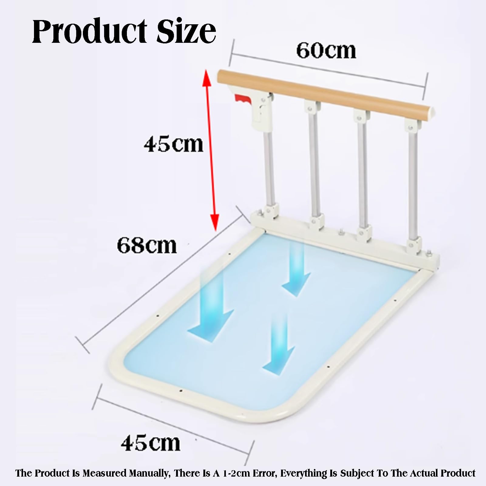 Sponda for Letto, Paracolpi Pieghevole for Letto Matrimoniale, Sponde di Supporto for Letto Resistenti for Anziani, Facile Installazione for Letti Singoli(2)