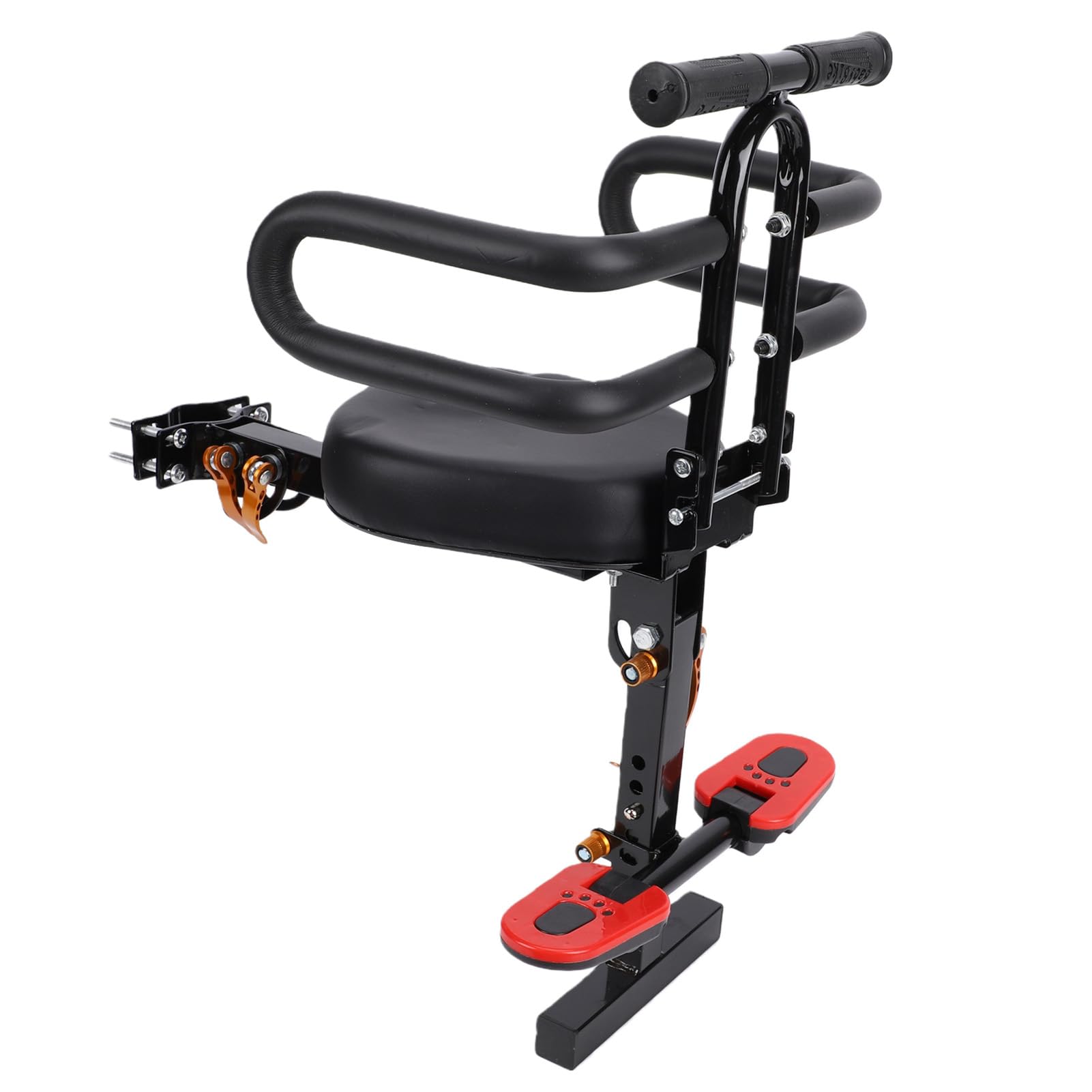 Topiky Seggiolino Anteriore Rimovibile per Monopattino Elettrico, | Seggiolino per bambini per scooter ammortizzante con guardrail a pedale, per bambini piccoli, bici elettrica, bici pieghevole