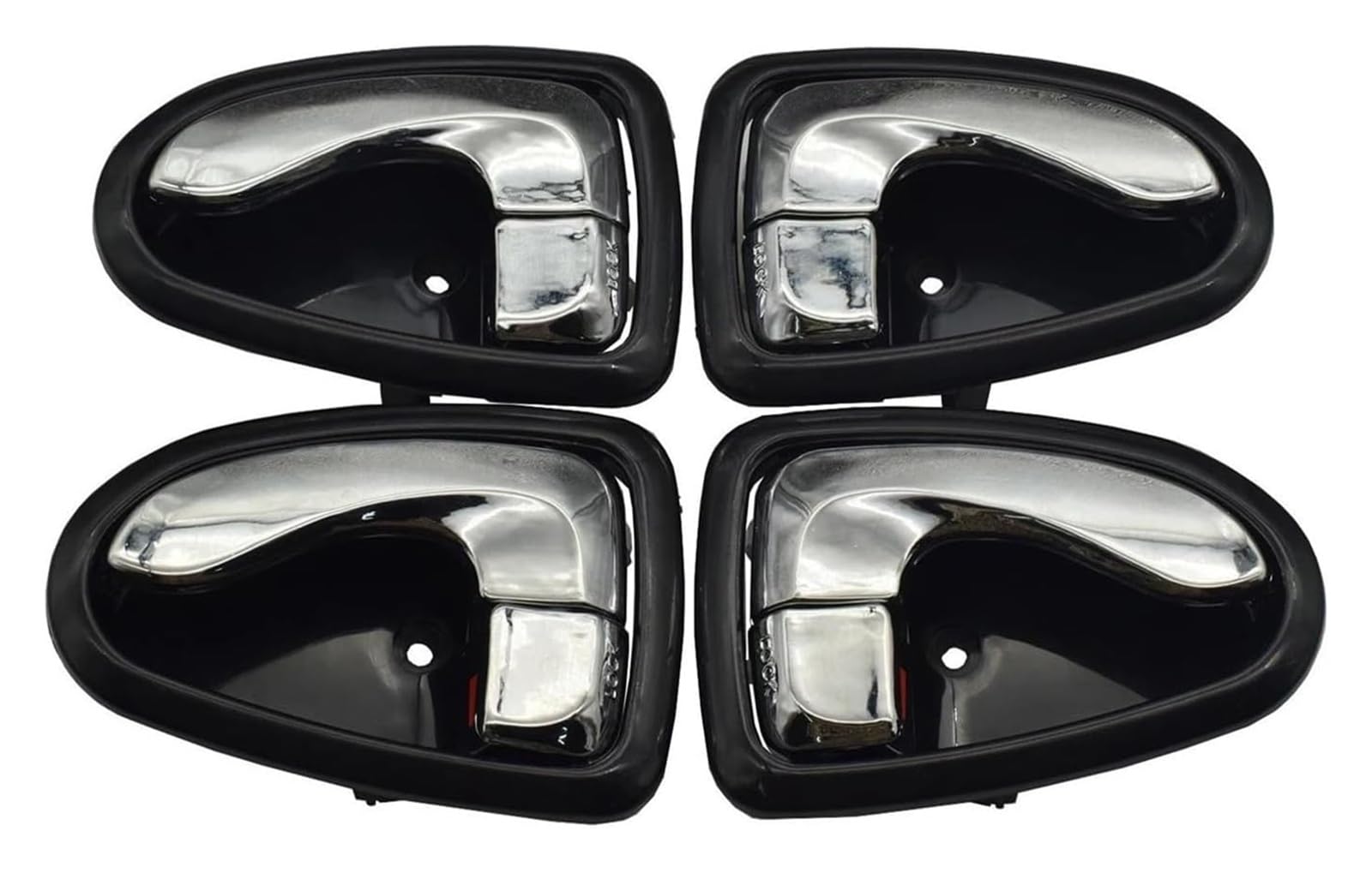 TYTYASS Inner Door Handle for Hyundai for Accent for Verna 1.6L 2000 2001 2002-2006 Car Left Right Interior Door Handle 8262025000 82610-25000(Chrome LH RH4PCS)