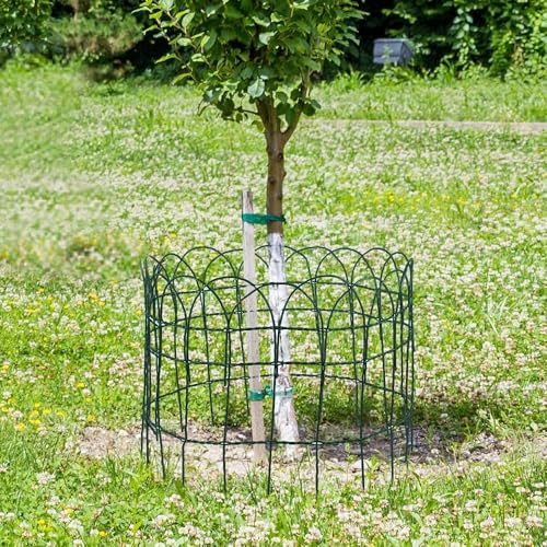 Amagabeli Gartenzaun, 0,4 m x 25 m, grün, 2,95 mm, RAL6005, PVC-beschichteter Metalldraht, rostfrei, für den Außenbereich, für Blumentiere