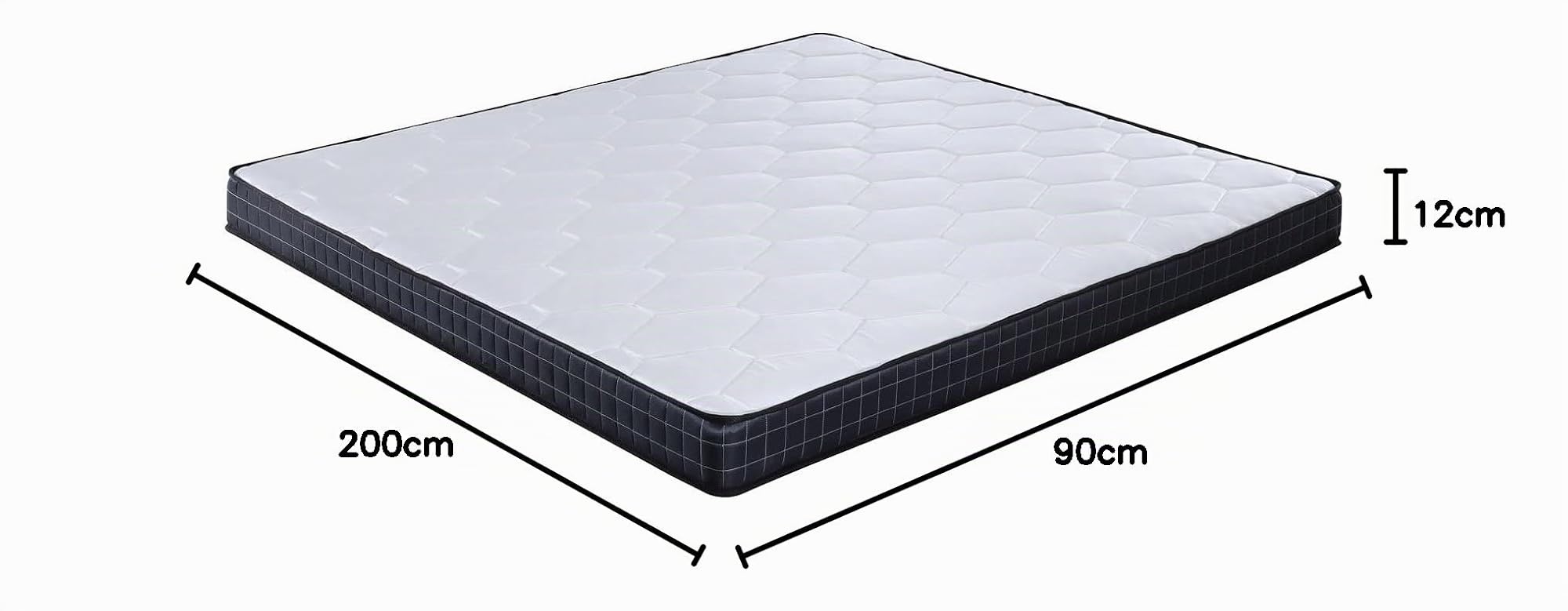 IZTOSS Matelas 90x200 12CM Epaisseur.Soutien Haute Résilience.Confort.