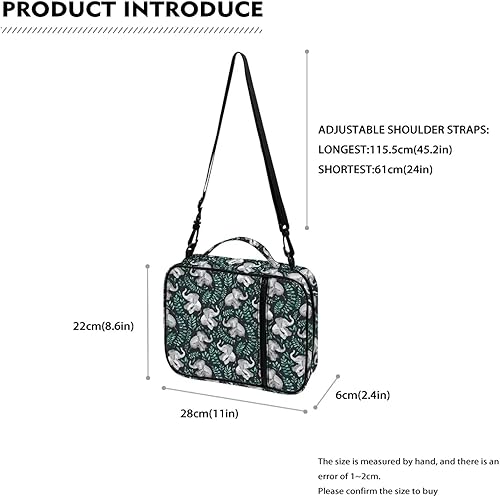 Miniatura 6 de Showudesigns Funda de la Biblia de elefante para niños y mujeres, bolsa protectora para la Biblia con asa y bolsillo con cremallera, bolsa de