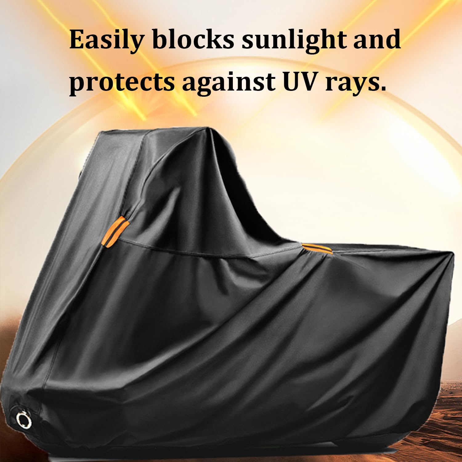 Telo Moto Per Esterno Impermeabile,420D Telo Coprimoto Impermeabile Per Esterno,Con Strisce Riflettenti & Foro Antifurto,Impermeabile, Resistente Ai Raggi Uv,Per Moto Di Lunghezza(Xl 280x96x138 Cm)