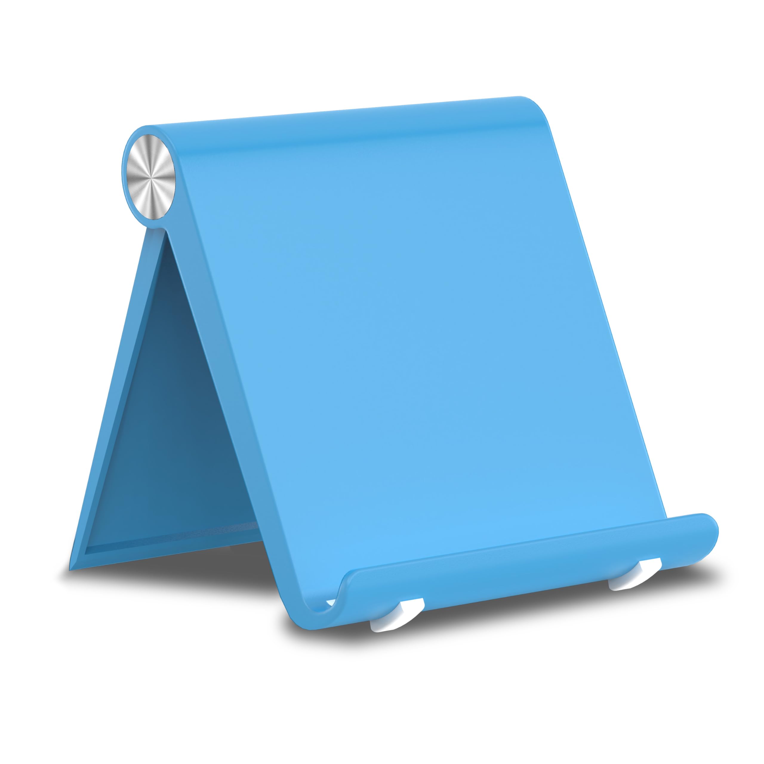 Foldable Portable Adjustable Cell Phone Stand for Desk - Compatible with iPhone 15 14 13 Pro Max, iPhone 12 11 Plus SE XS XR 8 7, Office Desk Travel Accessories - Blue-image-18