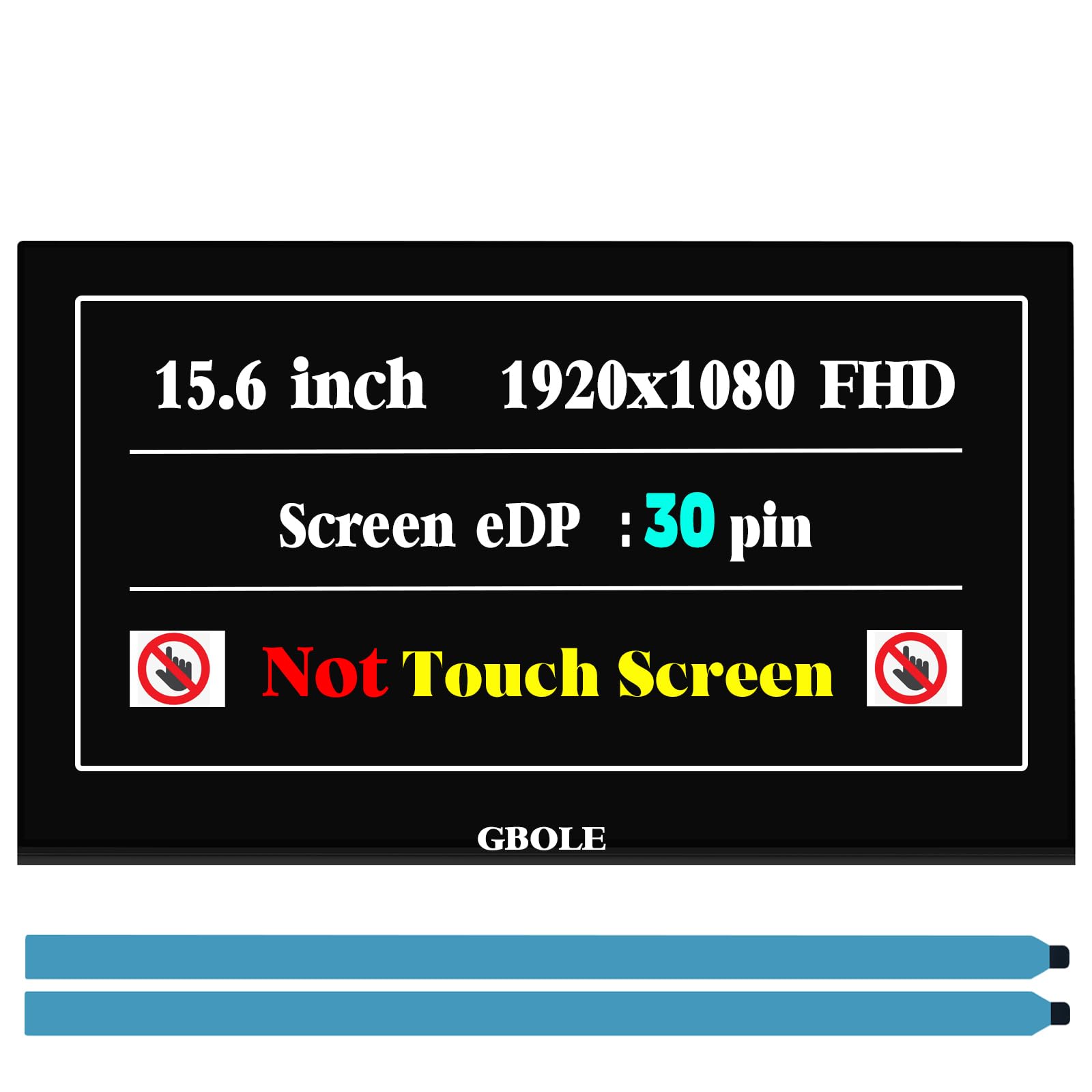 GBOLE Screen Replacement for DELL Latitude 5540 5530 3540 5515 5518 5500 5501 5510 P127F P170G P104F P127F001 LCD LED Screen Display Panel 15.6" 30Pin