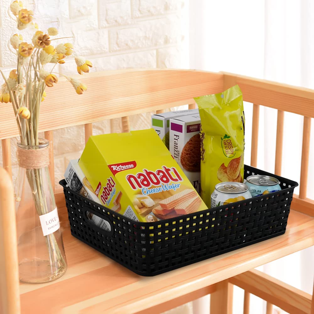 Set Di 4 Cestini Portaoggetti In Plastica - Ideali Per Organizzazione Casa E Ufficio - Foto 9