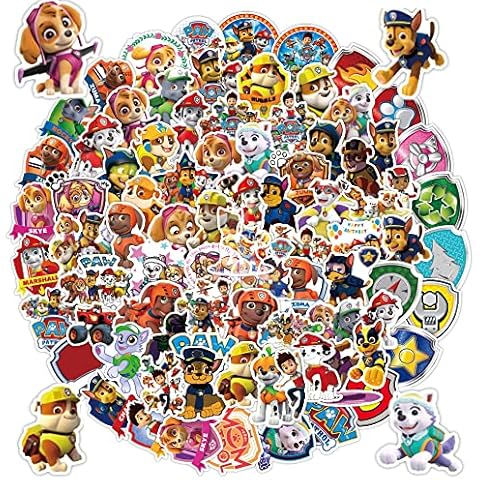 IKACEUO 100 Pegatinas Patrulla Canina Impermeables para Niños Cover