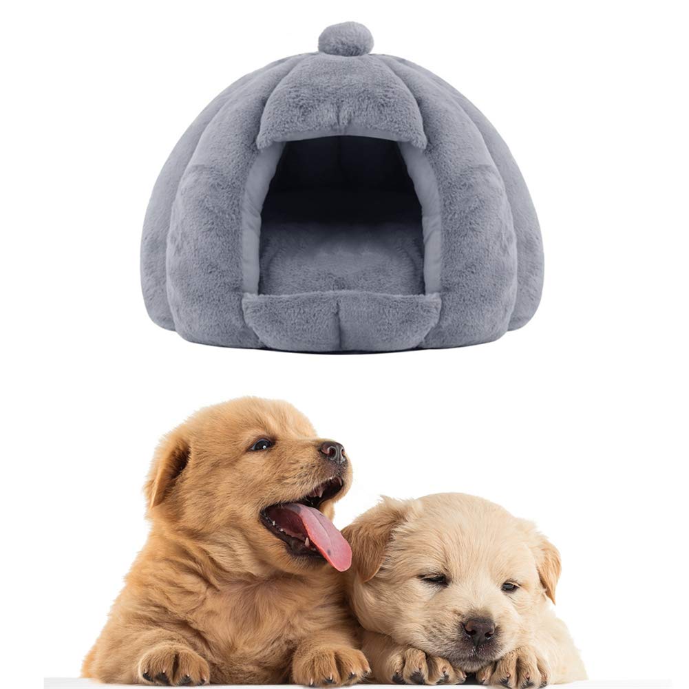 Igloo Gatto Cucce per Cani da Interno Cuccia Gatto Chiusa Soffice Casetta Gatto for Donner Un Sentiment De sécurité Assez De Sommeil Grey