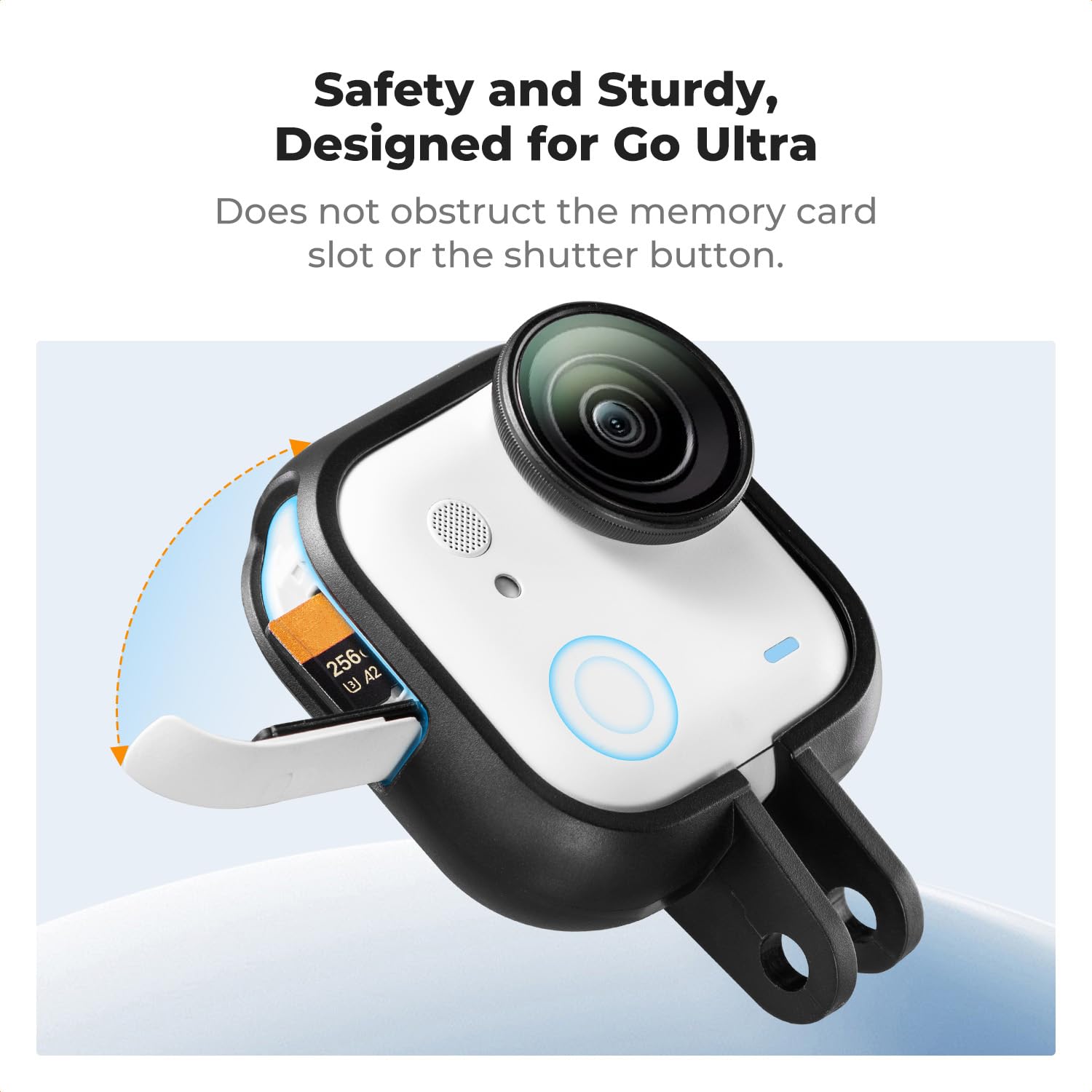Rama przedłużająca K&F CONCEPT, rama ochronna do klatki kompatybilna z akcesoriami do kamery sportowej Insta360 Go Ultra, rama ochronna z adapterem gwintu 1/4", zestaw montażowy