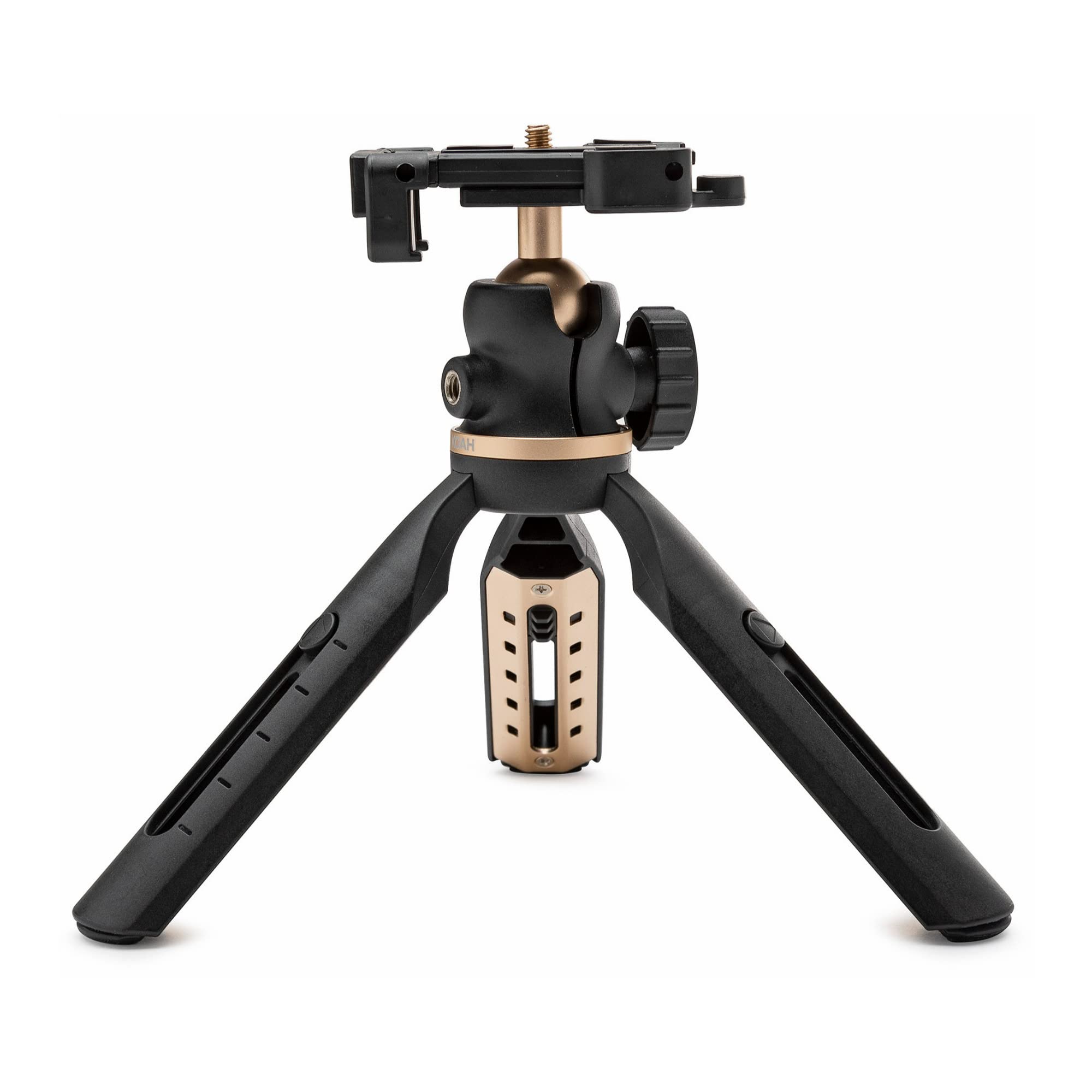 KoahJoey Mini Extendable Tripod with Built-in Phone Mount for Content Creators, Tripod Stand for Digital Cameras, Camera Tripod Mount, Ball Head Tripod Mount for Smartphones, Mini Tripod for iPhone