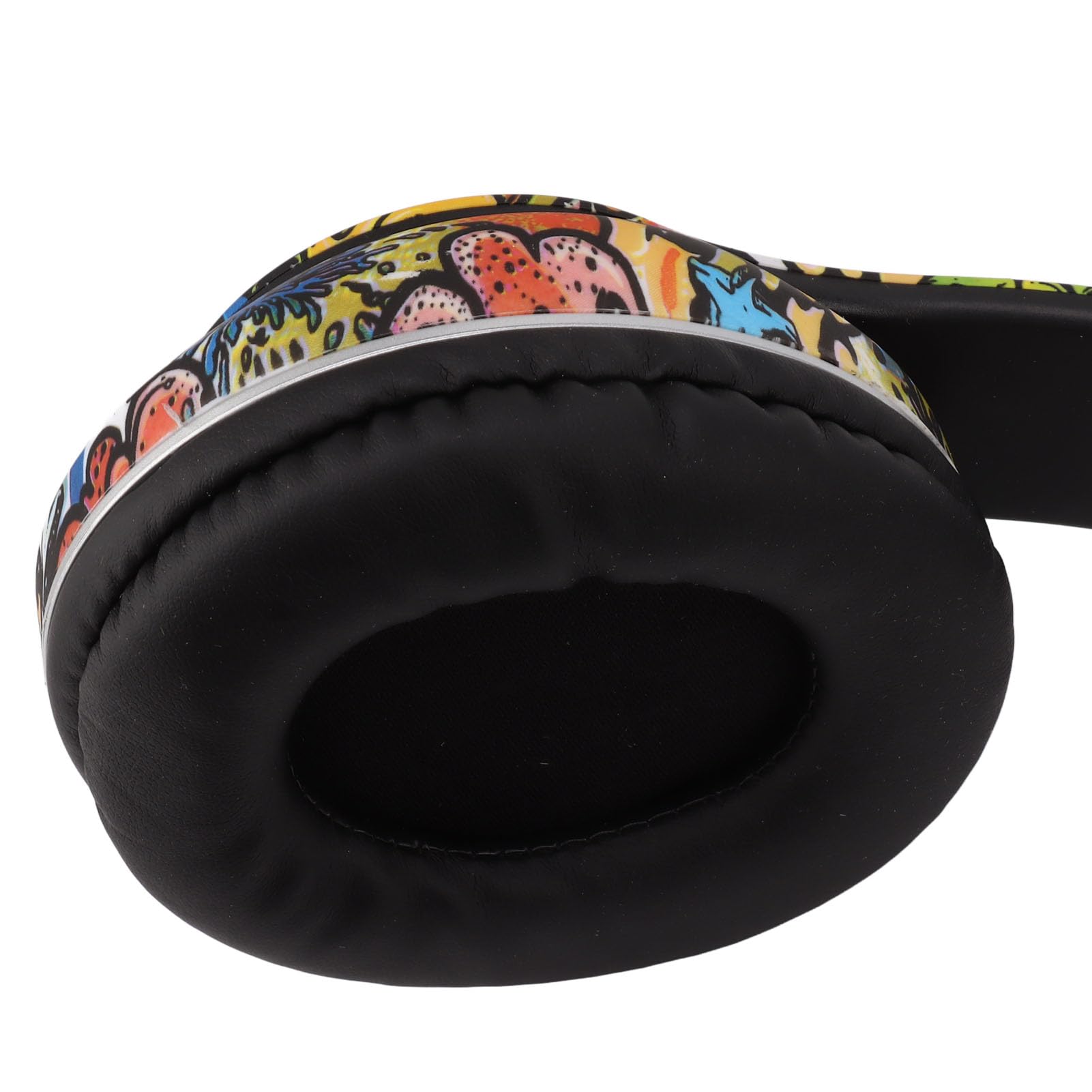 Over-Ear-Kopfhörer, Kabelloses, Faltbares, Leichtes Headset, Innovativer Graffiti-Design-Kopfhörer mit Geräuschunterdrückung, Tiefer Bass für Trave,