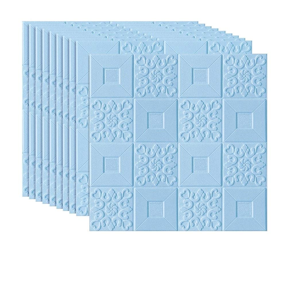 Paneles de Pared 3D Impermeables con Papel Pintado Autoadhesivo de Ladrillo Blanco Lavable 20 Pzs
