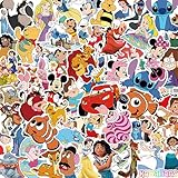 Kawaiians 100Pcs Mixed Cartoon Stickers, Vinyl Cute Cartoon Character Stickers for Water Bottle Laptop Phone Guitar, Waterproof Animation Decal for Kids Teen Adults (100Pcs Mixed Cartoon)