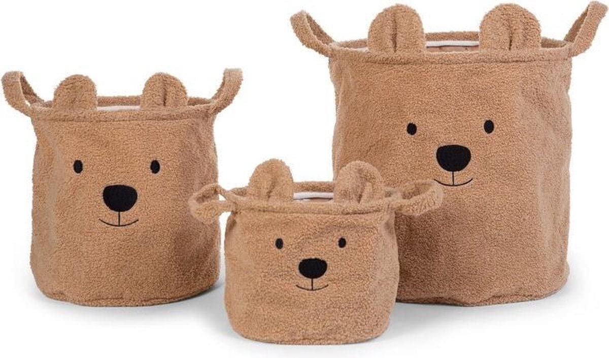 Panier de rangement Teddy Brun 40 x 40 cm - Childhome