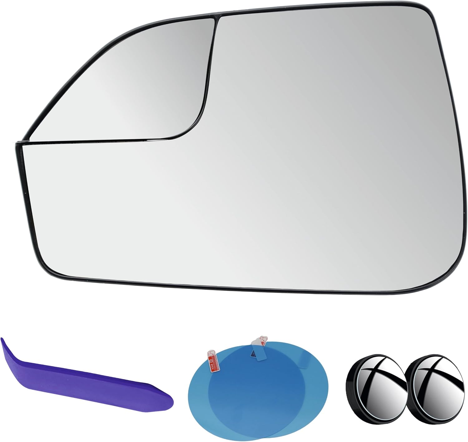 EAP Driver Side Mirror Glass Compatible with Lincoln MKZ 2013-2020, Heated, Without Auto Dimming, DP5Z17K707D