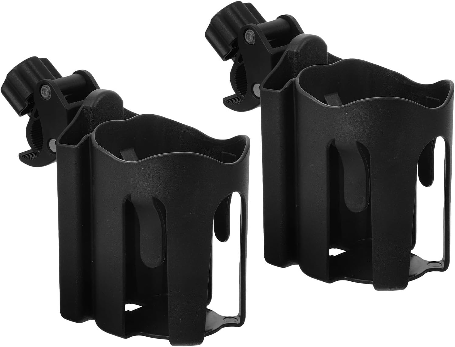 Abaodam 2pcs Universal Cup Holder for Walker and Wheelchair, Removable Phone Bracket, Abs Material, Portable Drink Holder Compatible with Rollators and Push Chairs for Seniors and Disabled