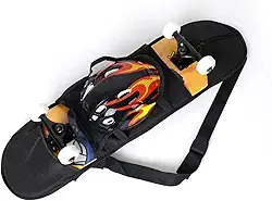 Bolsa de Skate Preta 82cm x 22cm com Alça Ajustável