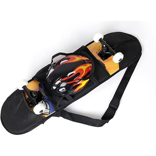 Cooplay 32"*8" Black Skateboard Carry Bag Backpack Rucksack Straps with Mesh