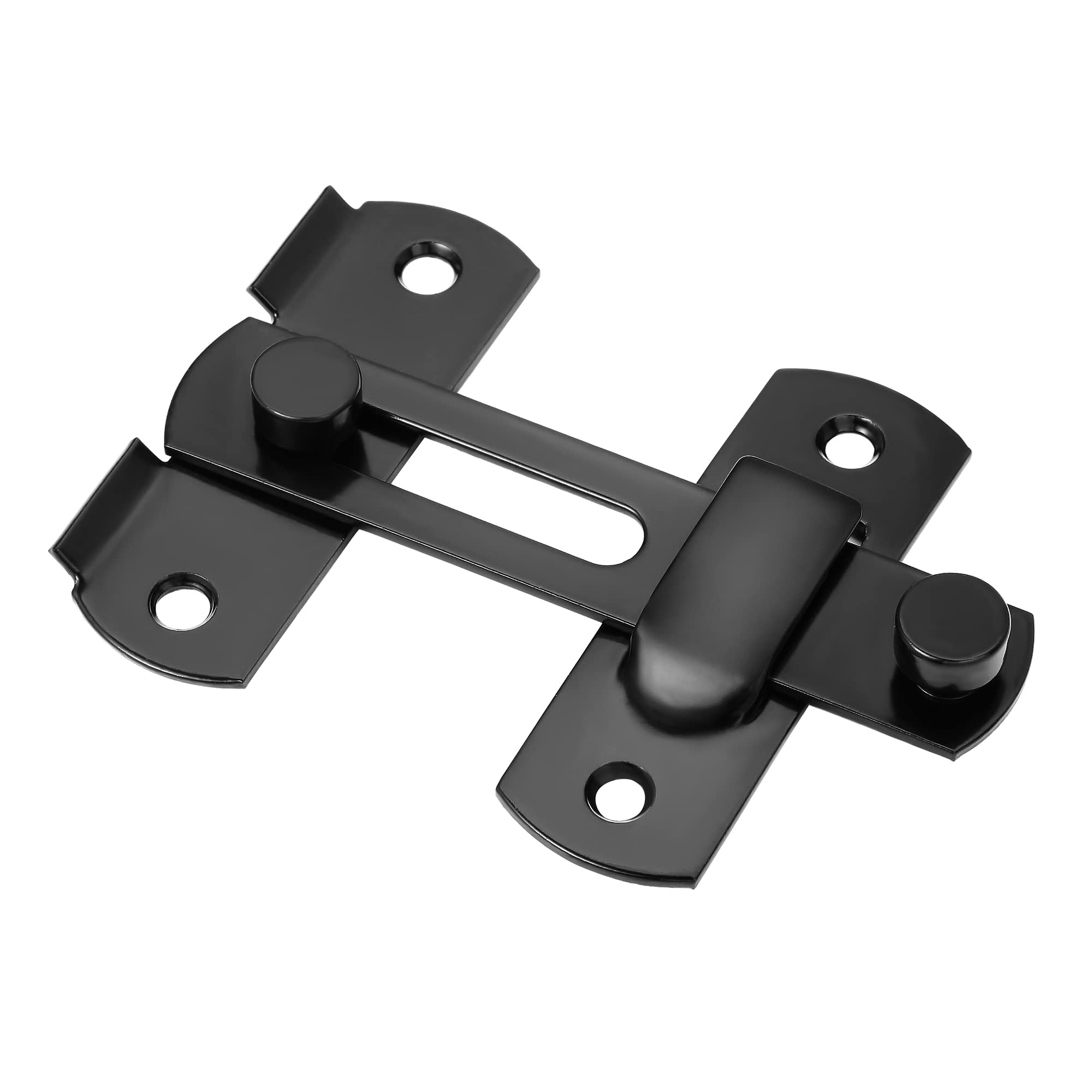 INIRET 3 Packs Barn Door Latches,3.93” x 2.75” Black Stainless Steel barn gate flip Door Latch Bi-fold Door Lock,Sliding Door Antique Lock Gate Latches Wine Cabinet Closet Door Latches 3