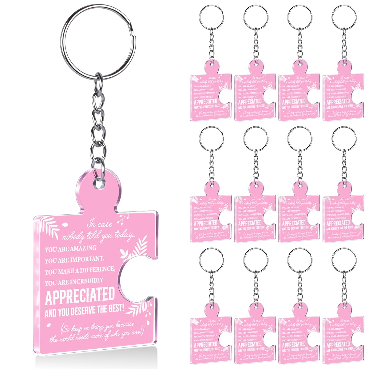 Team Appreciation Gifts Bulk Thank You Keychains for Coworkers