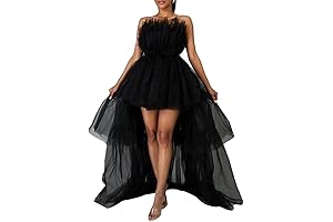 Women's High Low Tulle Dress: Enchanting Elegance for Formal Occasions